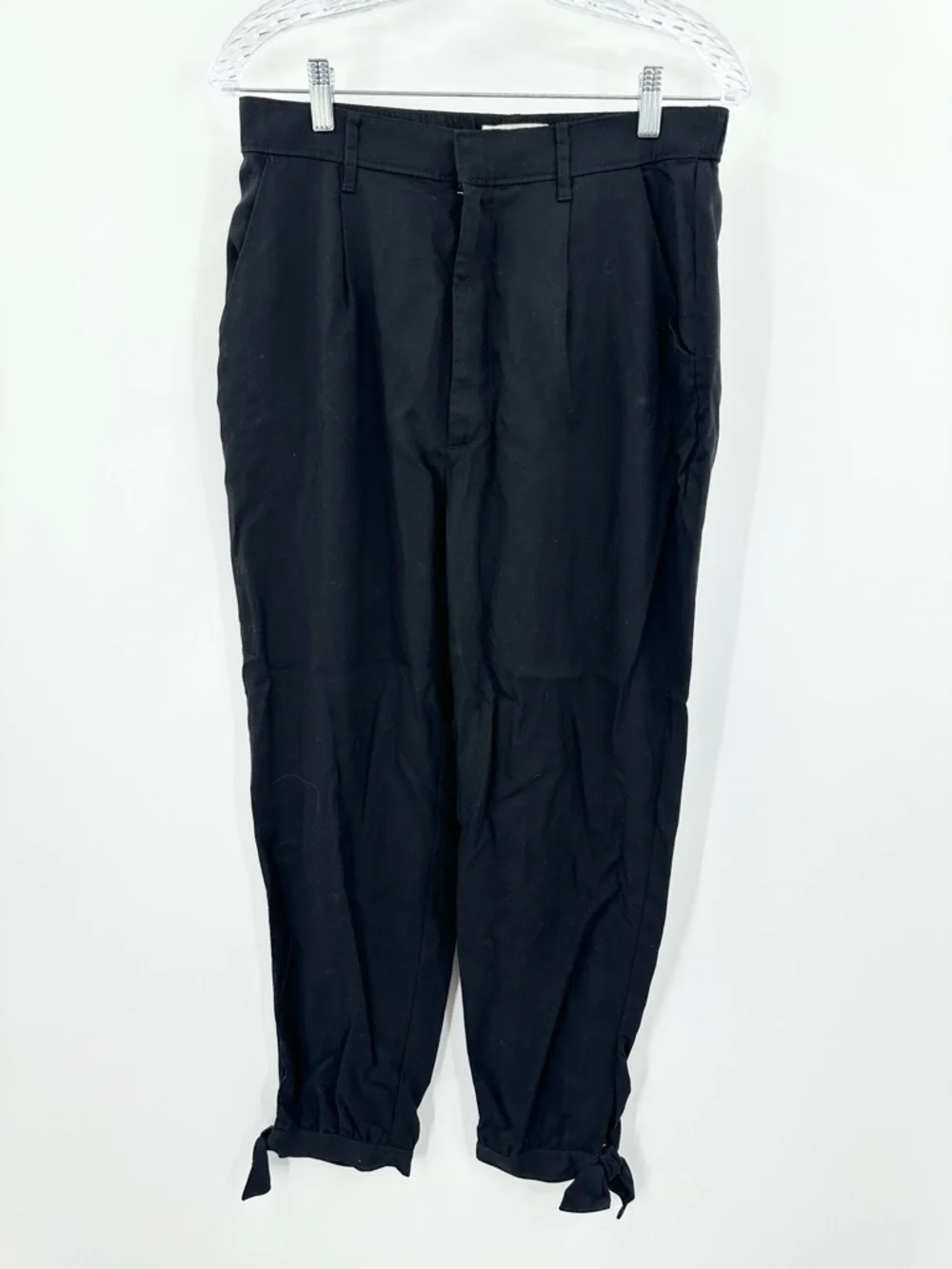 Abercrombie & Fitch NWT Women’s Black High Waist Joggers Tie Ankle Size Medium